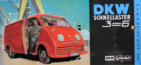 DKW Schnell-Laster 3=6 Modelprogram 1954 Carbrochure (10397)